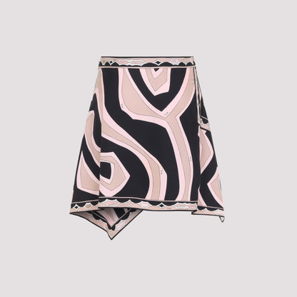 Silk Twill Mini Skirt