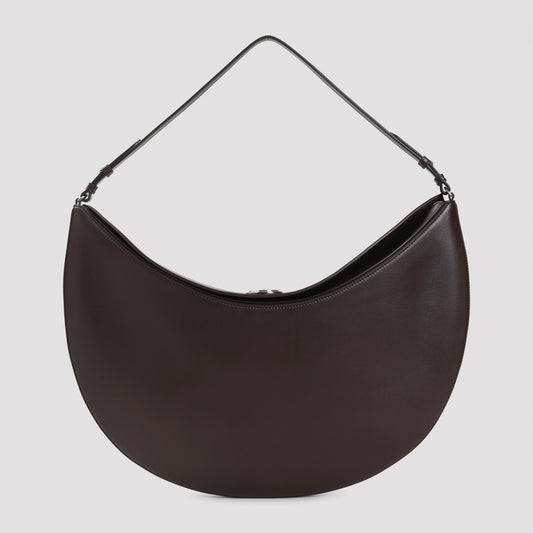 Midnight Brown Leather Le Calisso Rond Handbag