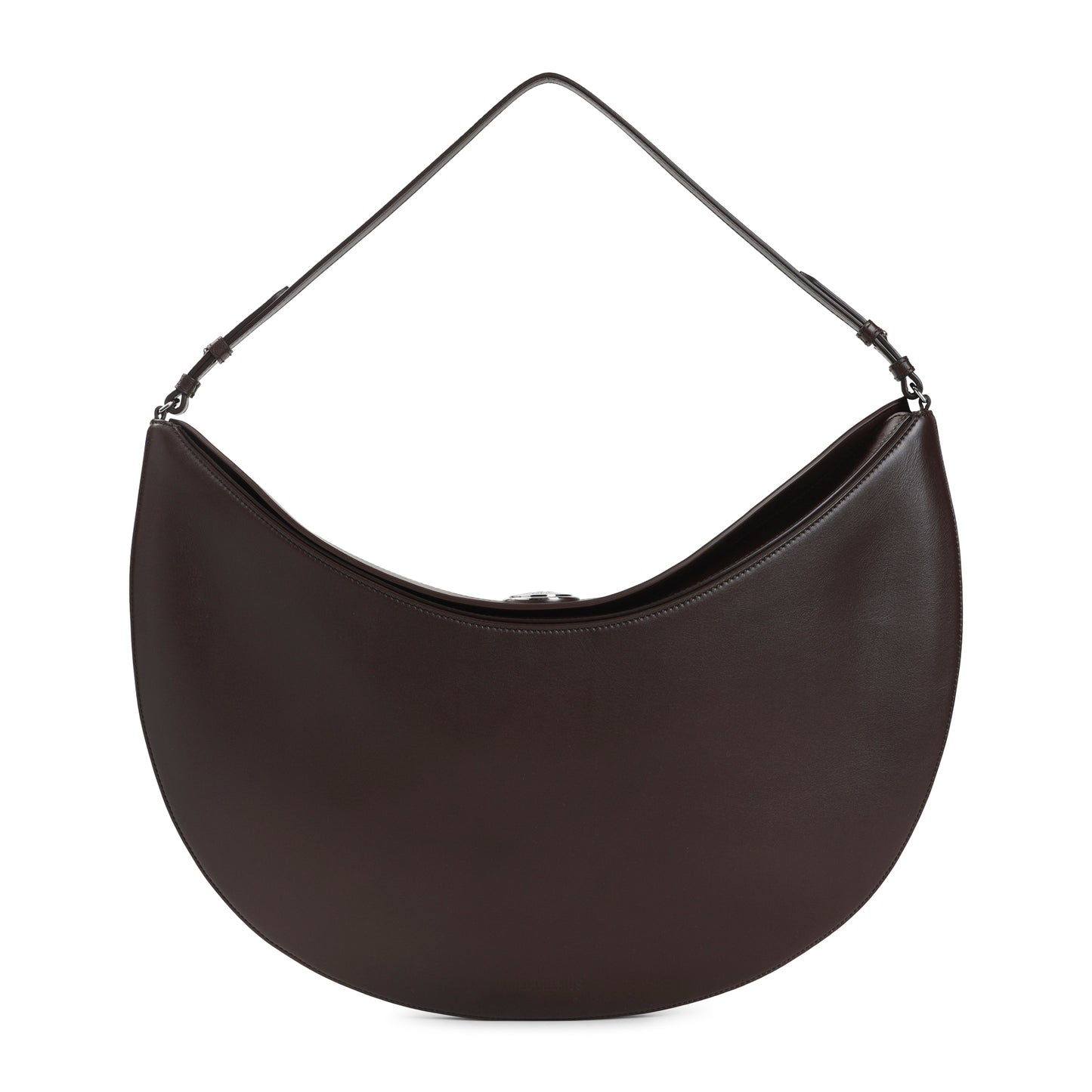Midnight Brown Leather Le Calisso Rond Handbag