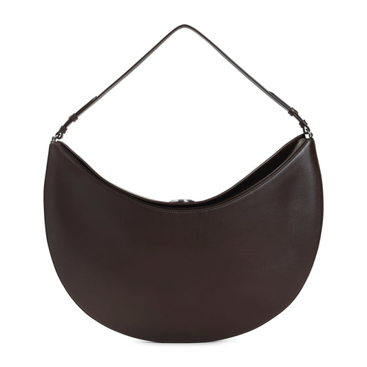 Midnight Brown Leather Le Calisso Rond Handbag
