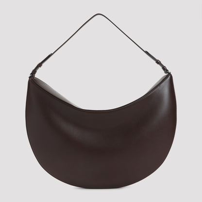 Midnight Brown Leather Le Calisso Rond Handbag