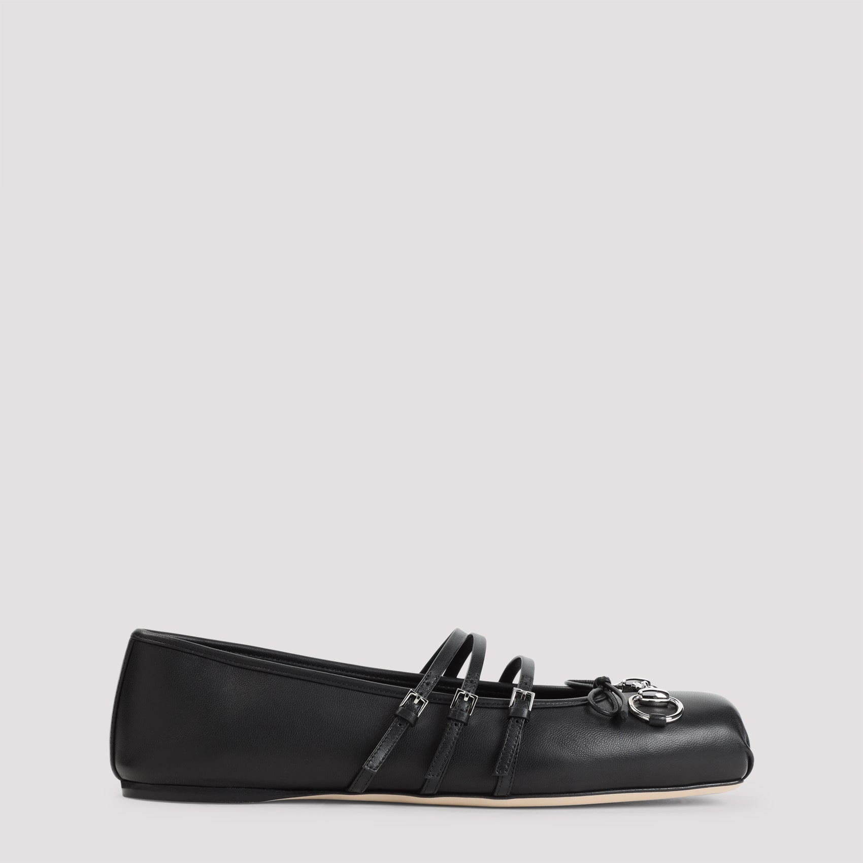 horsebit leather ballerinas-image-1