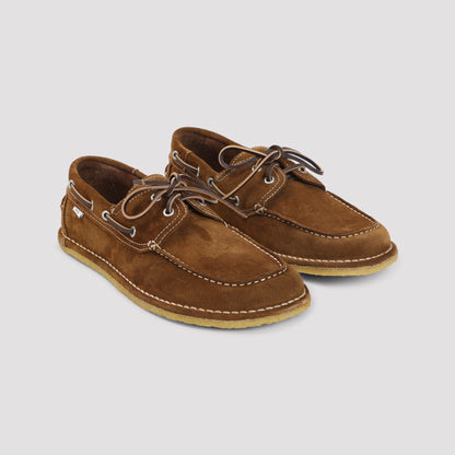 Brown Boat Suede Leather Loafers