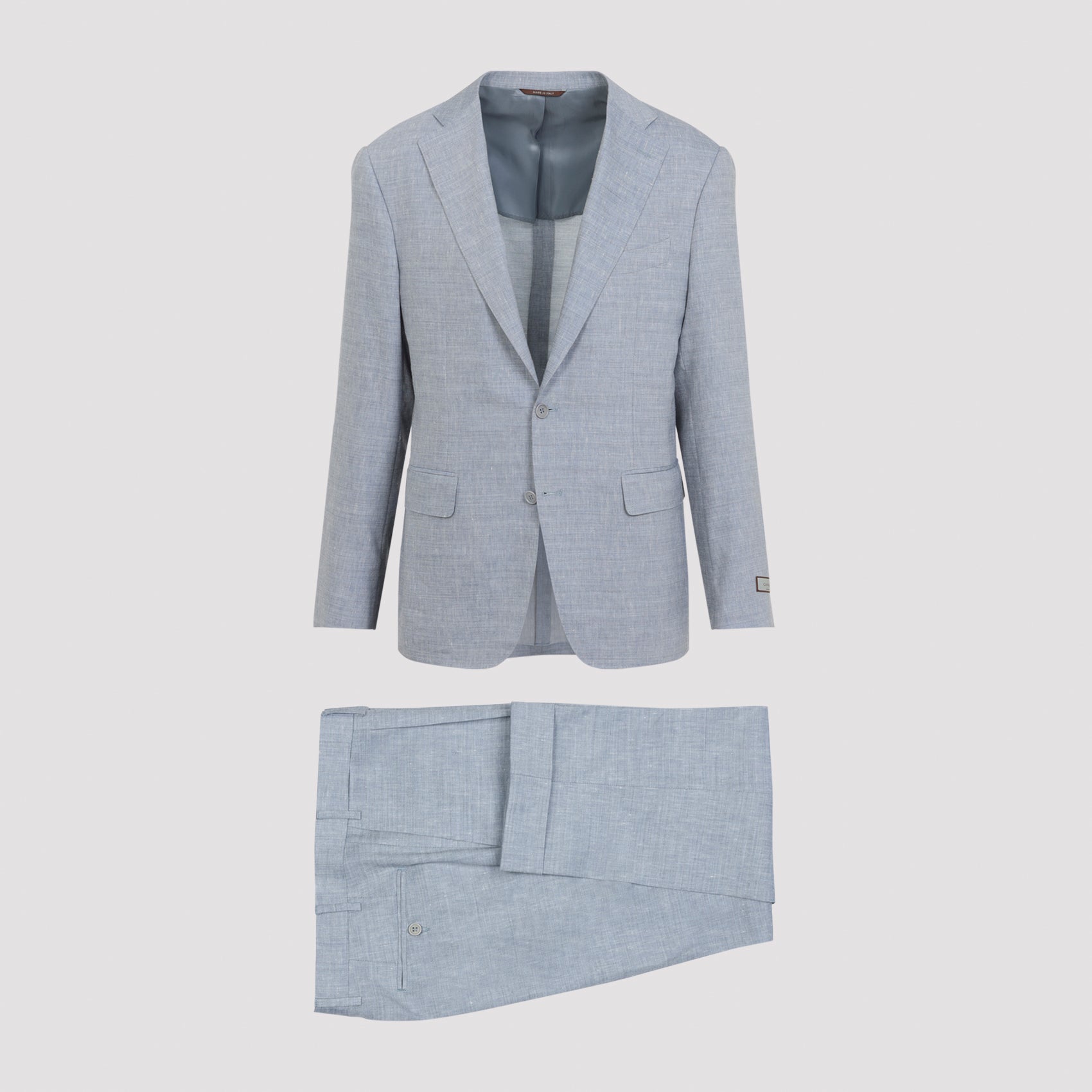 Light Blue Linen and Wool Suit