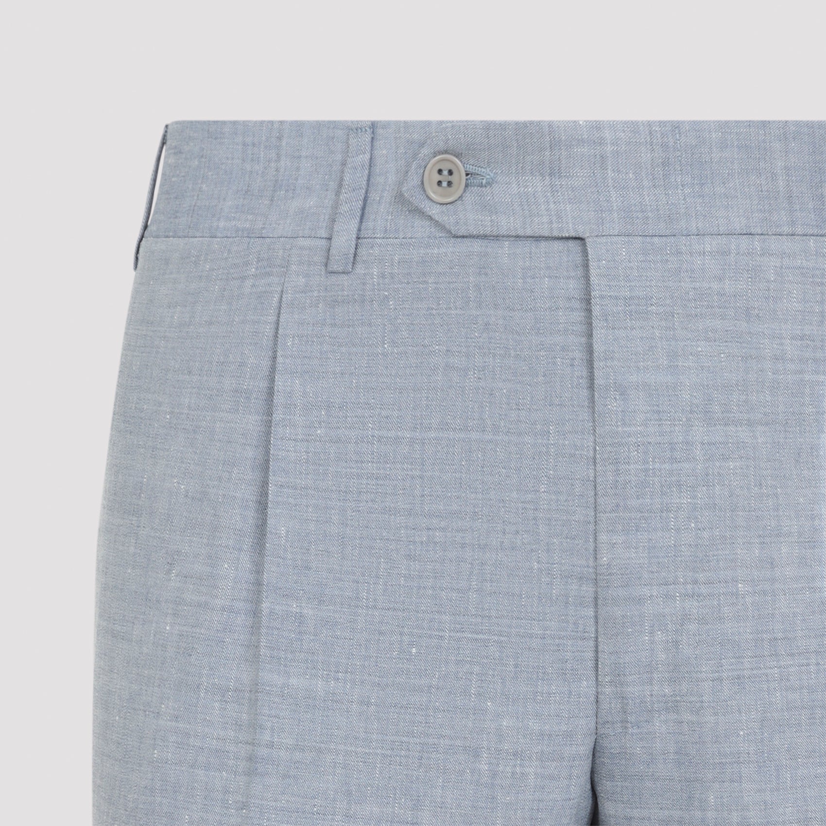 Light Blue Linen and Wool Suit