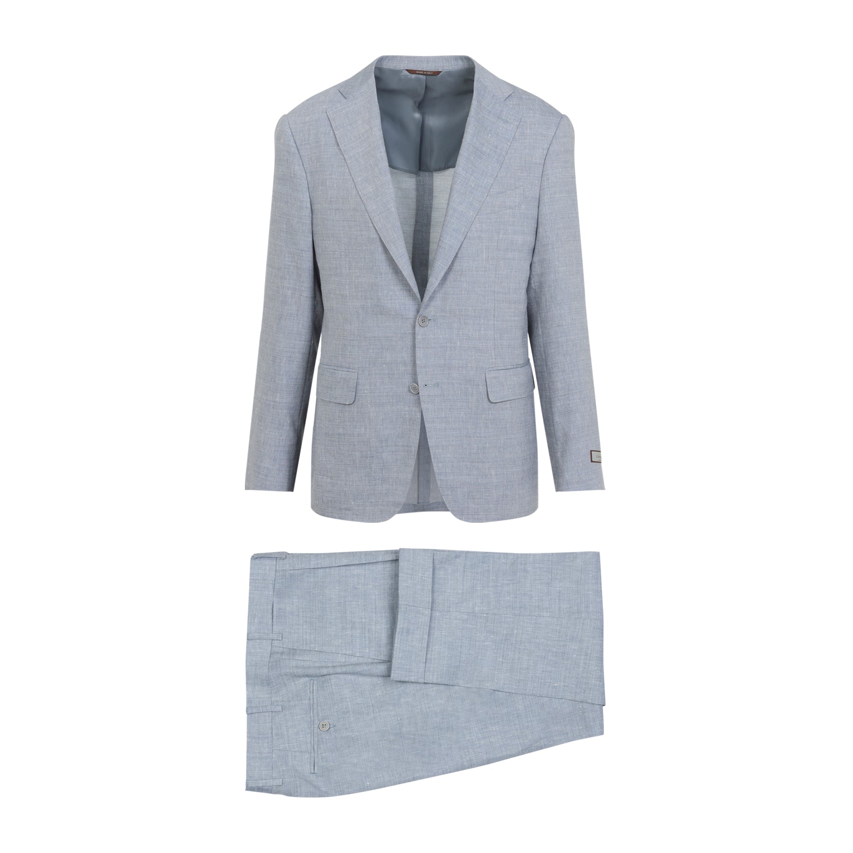 Light Blue Linen and Wool Suit