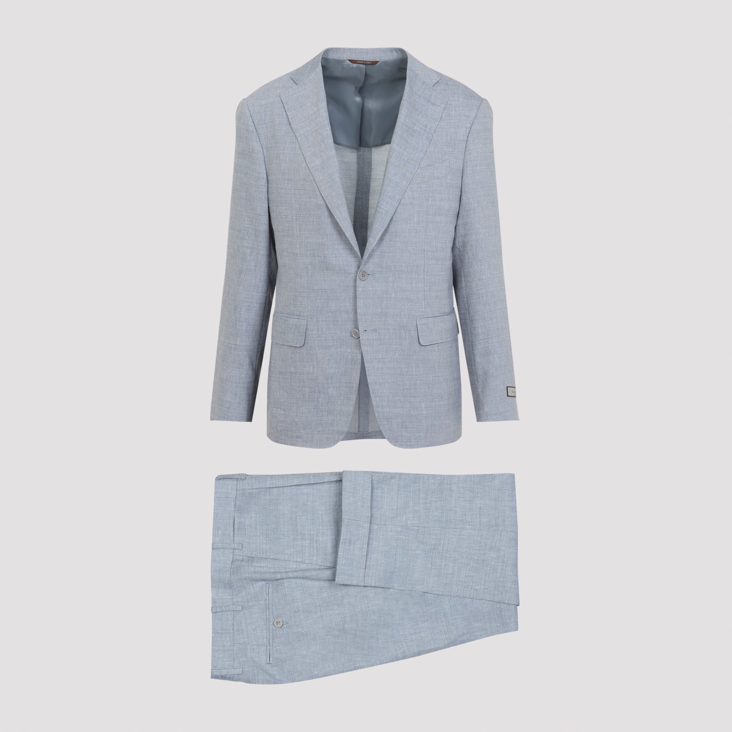 Light Blue Linen and Wool Suit