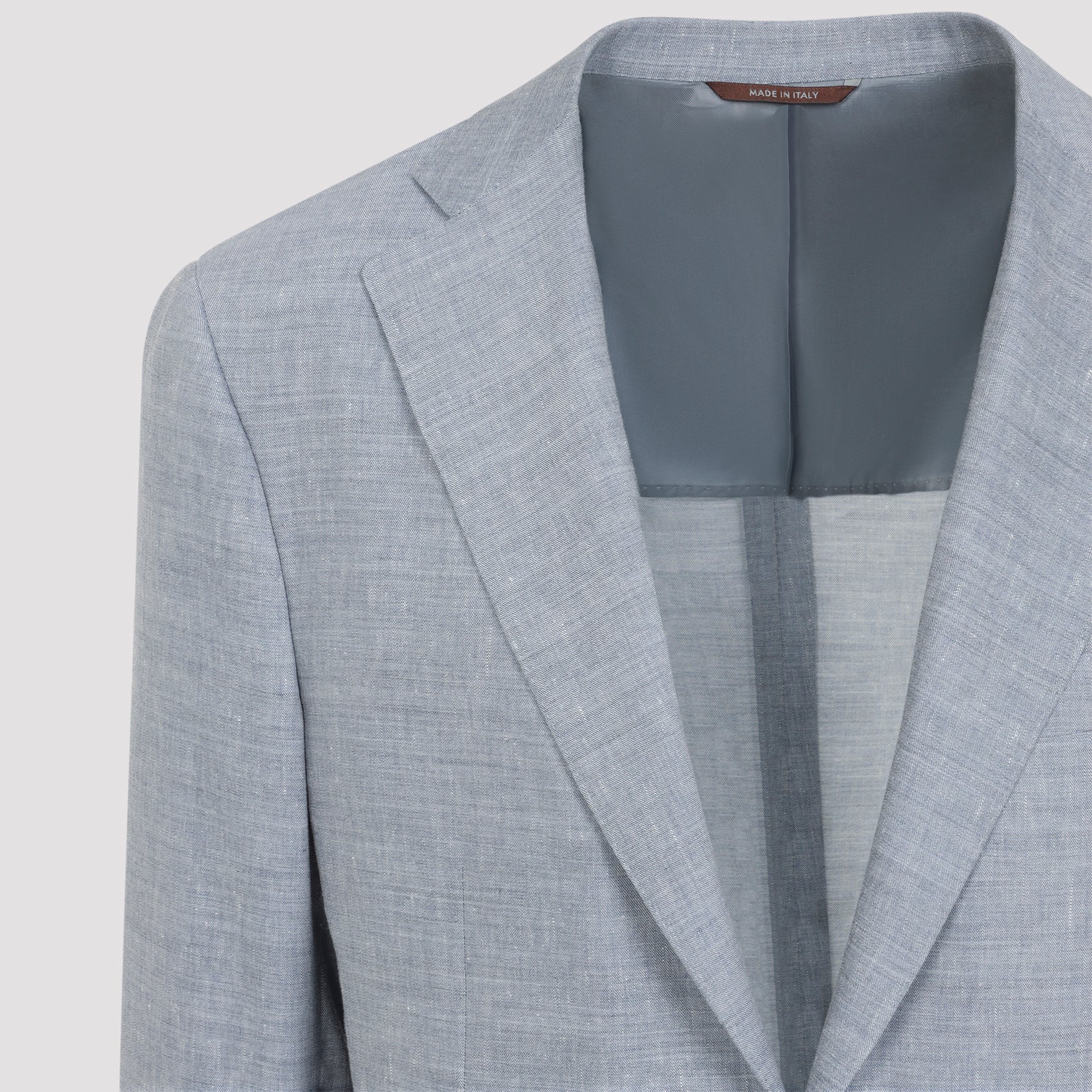 Light Blue Linen and Wool Suit
