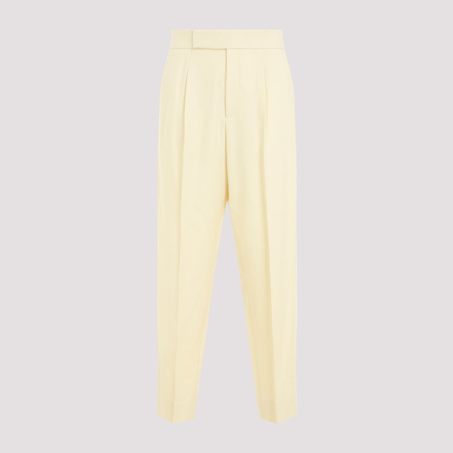 single pleat tapered trousers-image-1