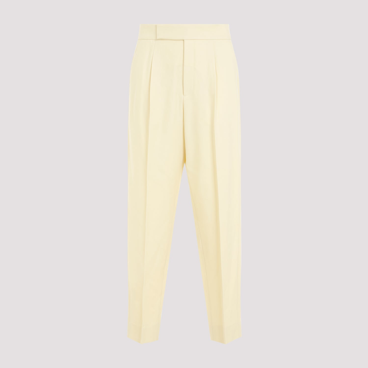 single pleat tapered trousers-image-1