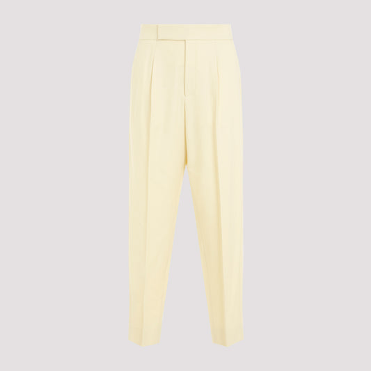 single pleat tapered trousers-image-1