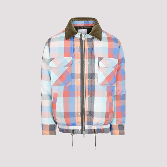 plaid padded blouson-image-1