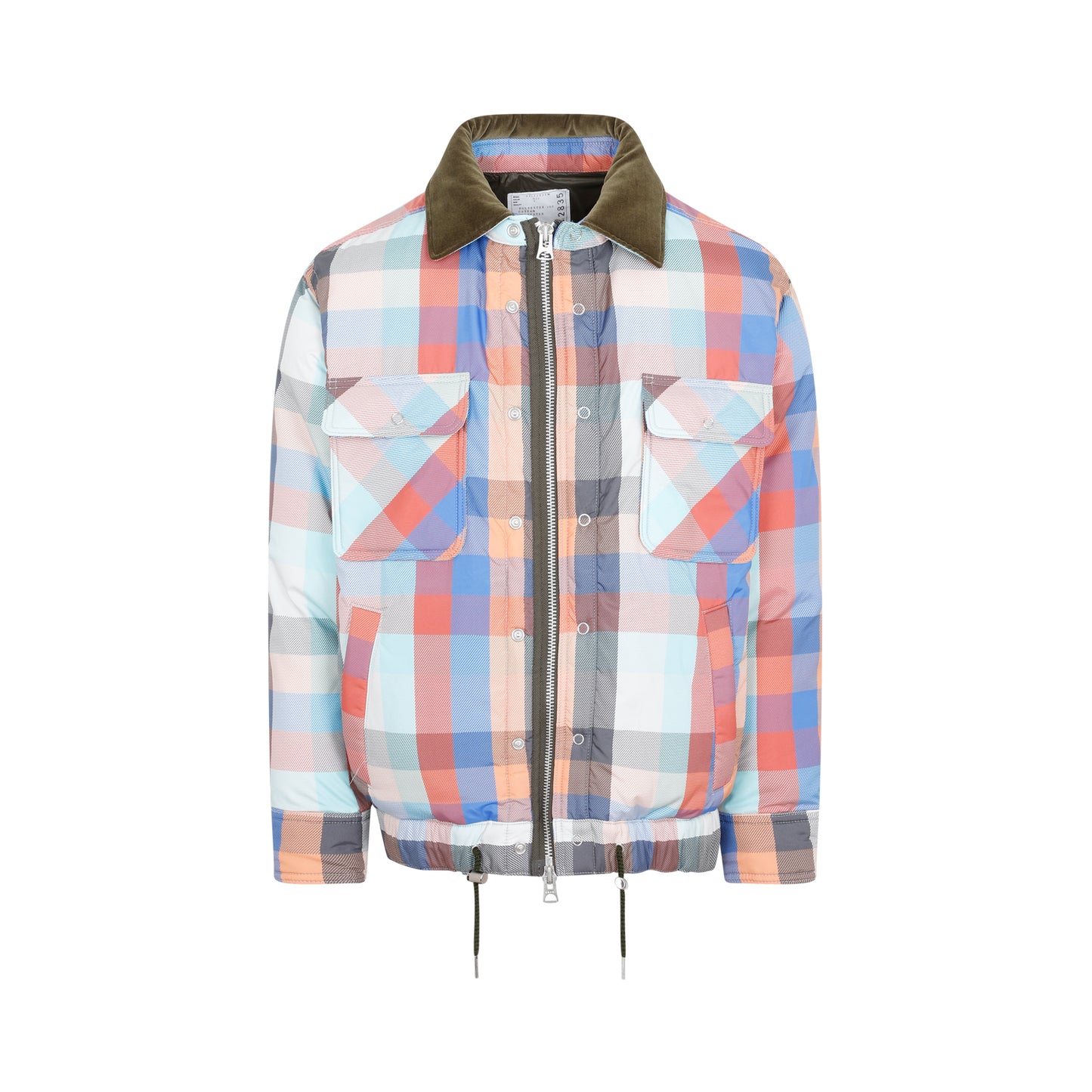 plaid padded blouson-image-2