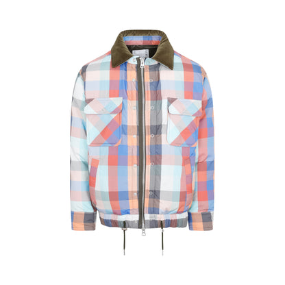 plaid padded blouson-image-2