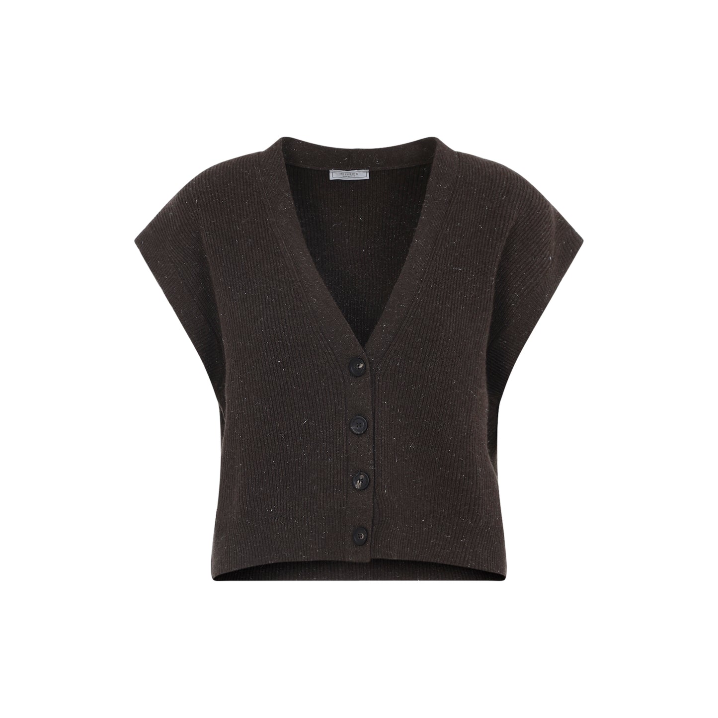 lurex sleeveless cardigan-image-2
