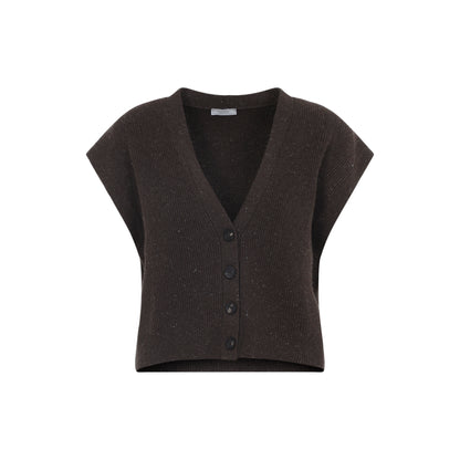 lurex sleeveless cardigan-image-2