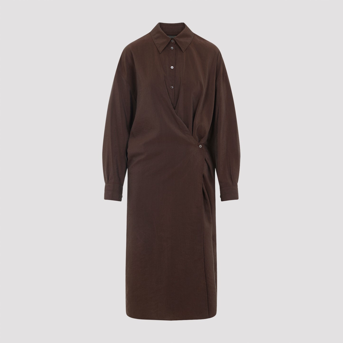 straight collar twisted dress-image-1