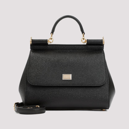 Black Saffiano Leather Sicily Bag