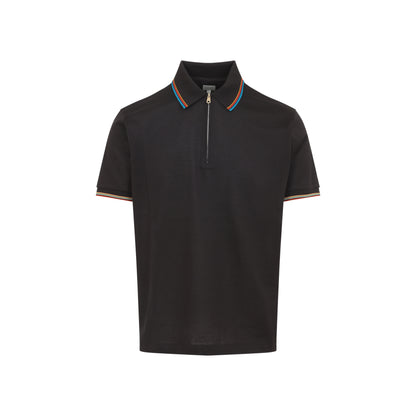 Mud Brown Cotton Str Detail Polo Shirt