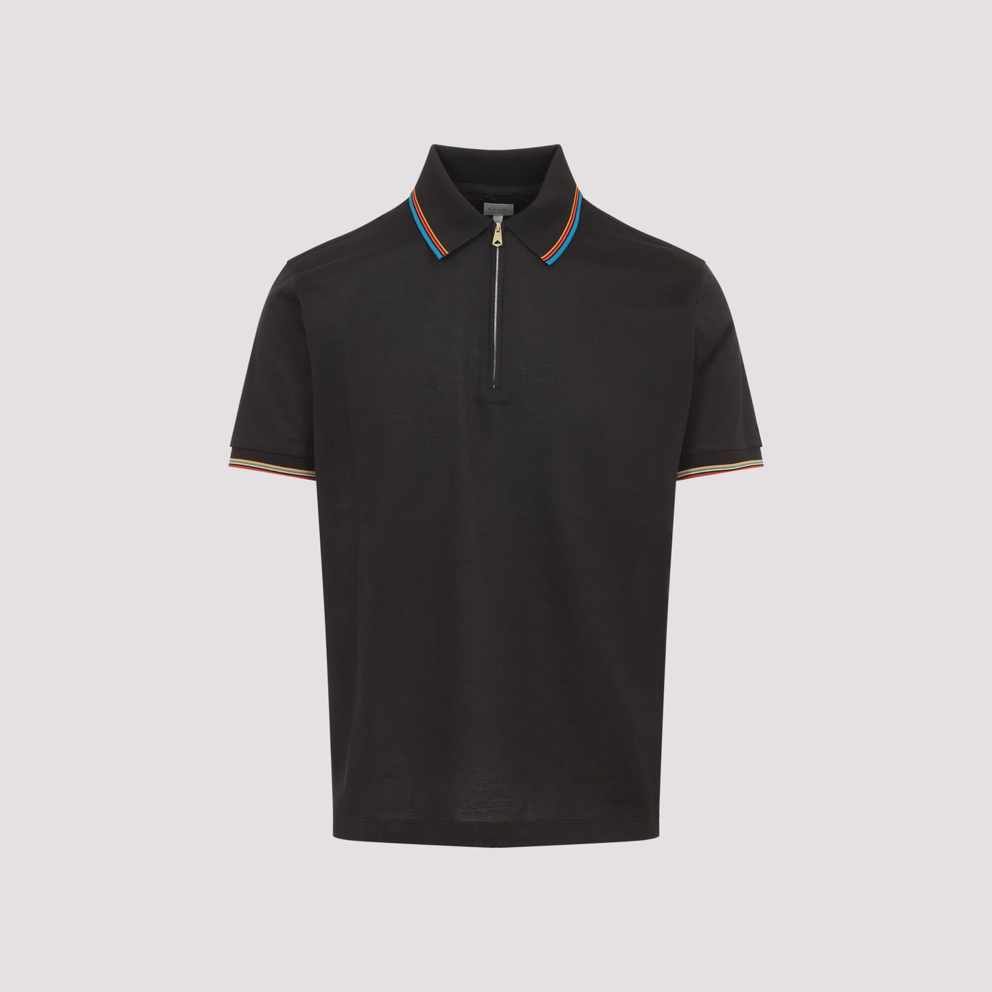 Mud Brown Cotton Str Detail Polo Shirt