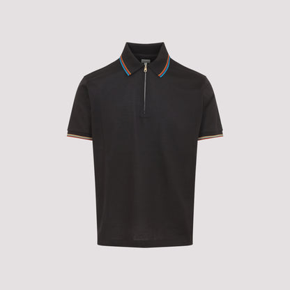 Mud Brown Cotton Str Detail Polo Shirt