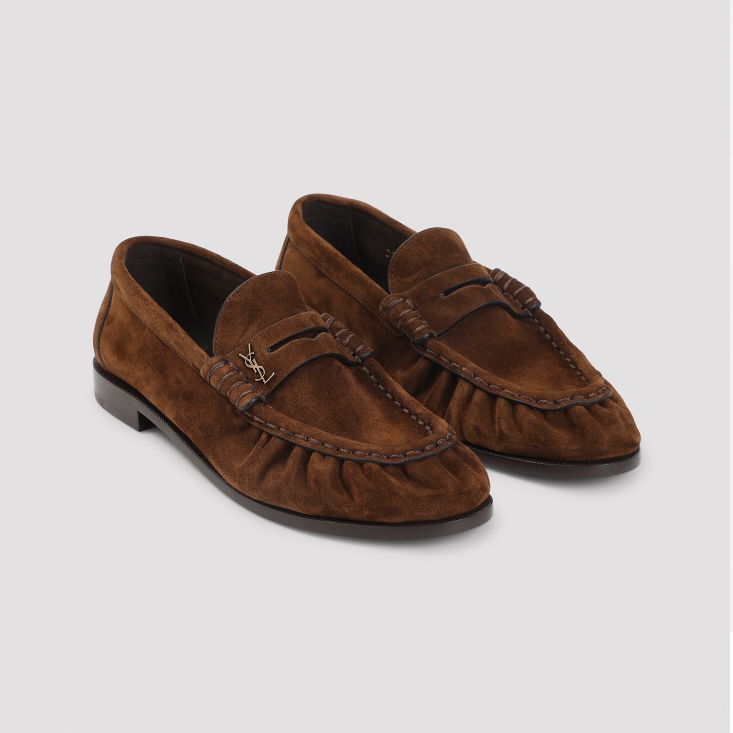 Brown 15 Suede Calf Leather Loafers