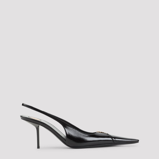 Black Babylone 75 Calf Leather Pumps