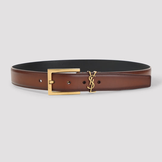 Brown Cassandre Calf Leather Belt