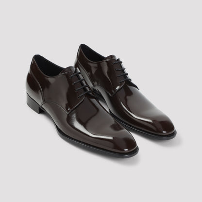 London Brown Calf Leather Lindon 25 Lace Up Shoes