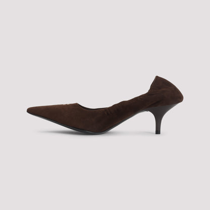 Brown Lamb Leather Pumps