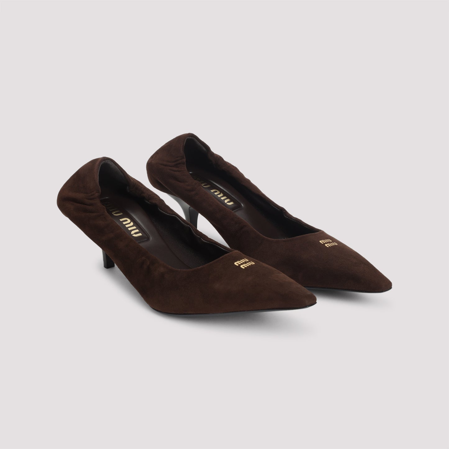 Brown Lamb Leather Pumps