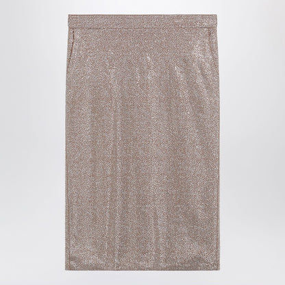 Midi Skirt With Silver Rhinestones