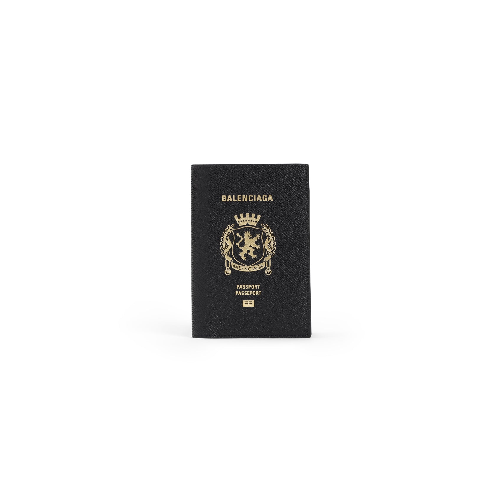 Black Leather Passport Holder