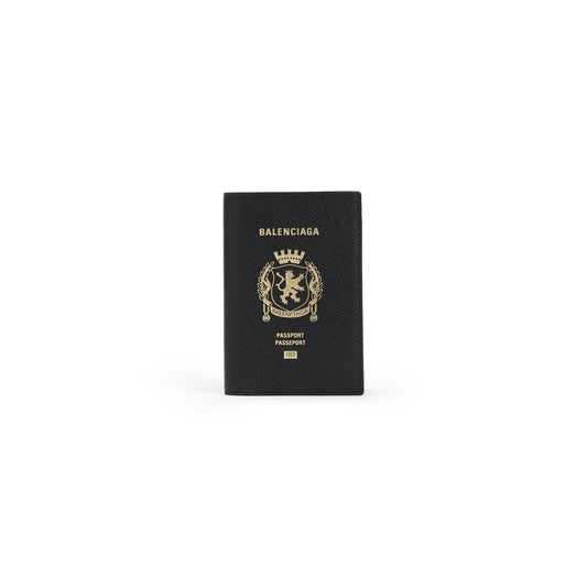 Black Leather Passport Holder