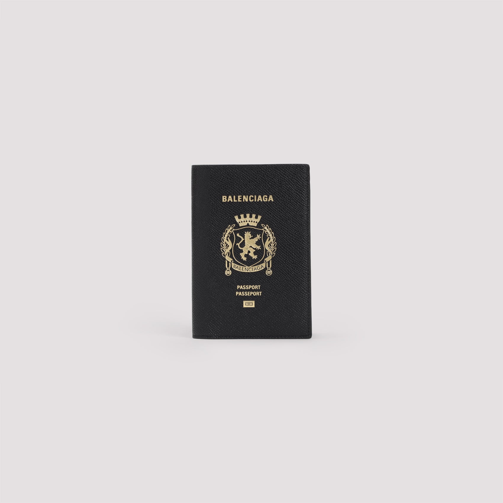Black Leather Passport Holder
