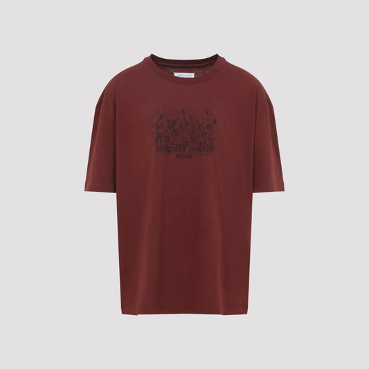 Dark bric red Cotton T-Shirt