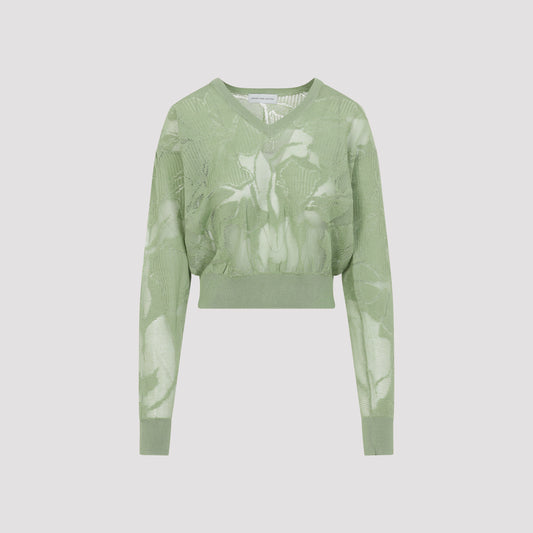 Green Torion Cotton Sweater