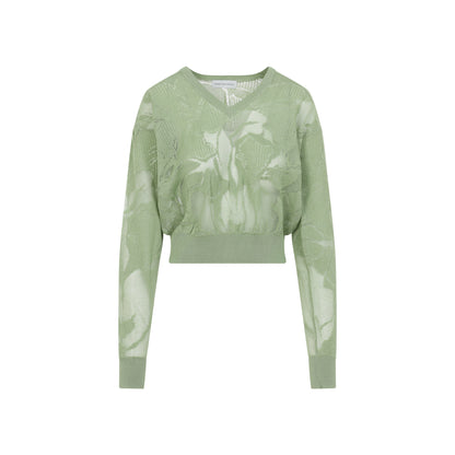 Green Torion Cotton Sweater