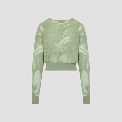 Green Torion Cotton Sweater