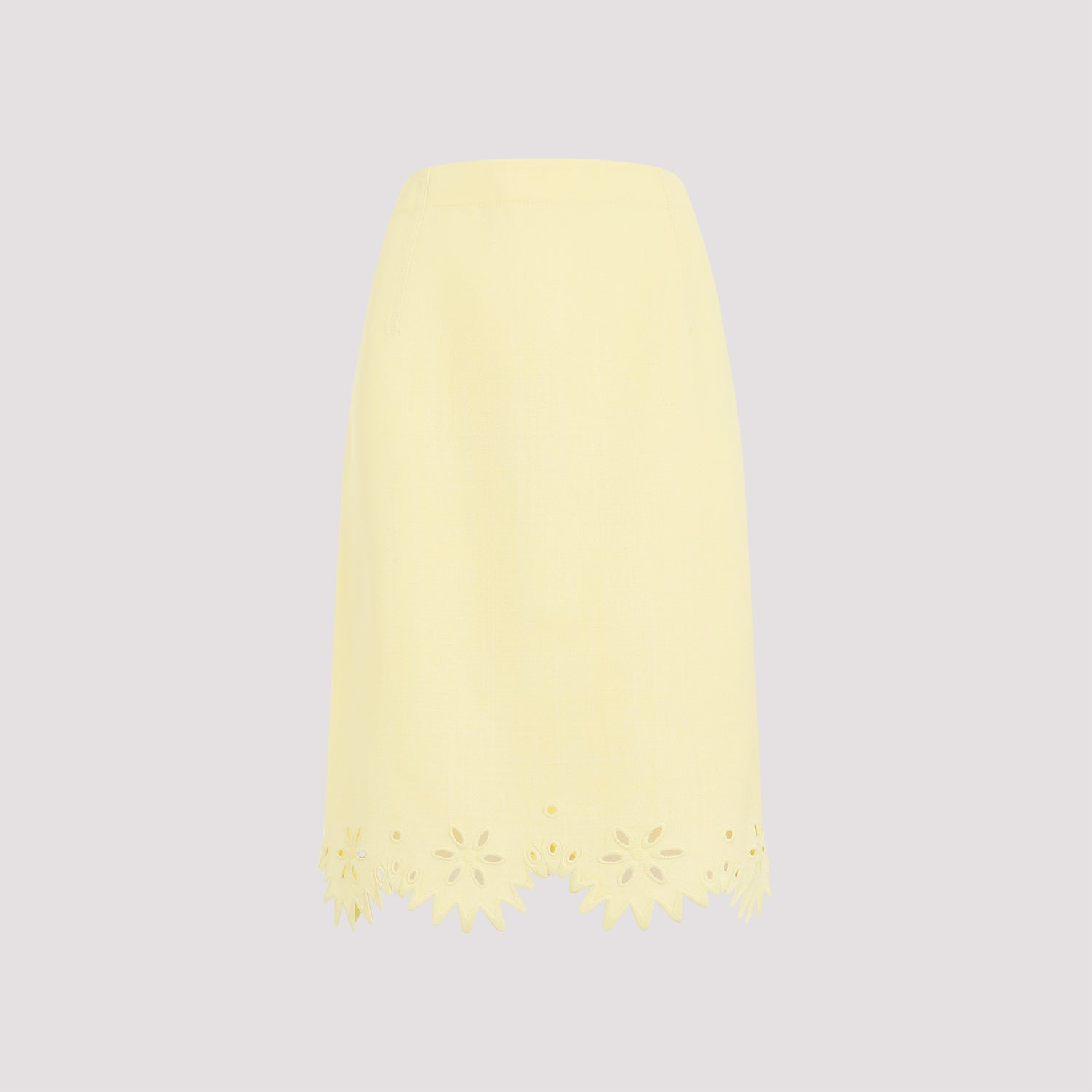 grainy english embroidery midi skirt-image-1