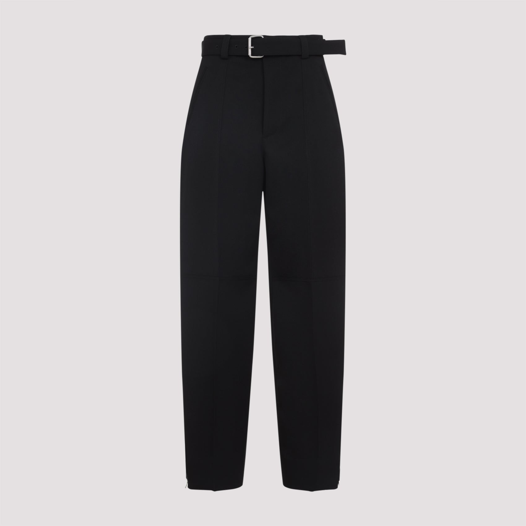 wool belted trousers-image-1