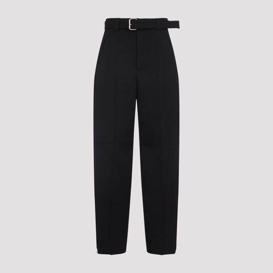 wool belted trousers-image-1