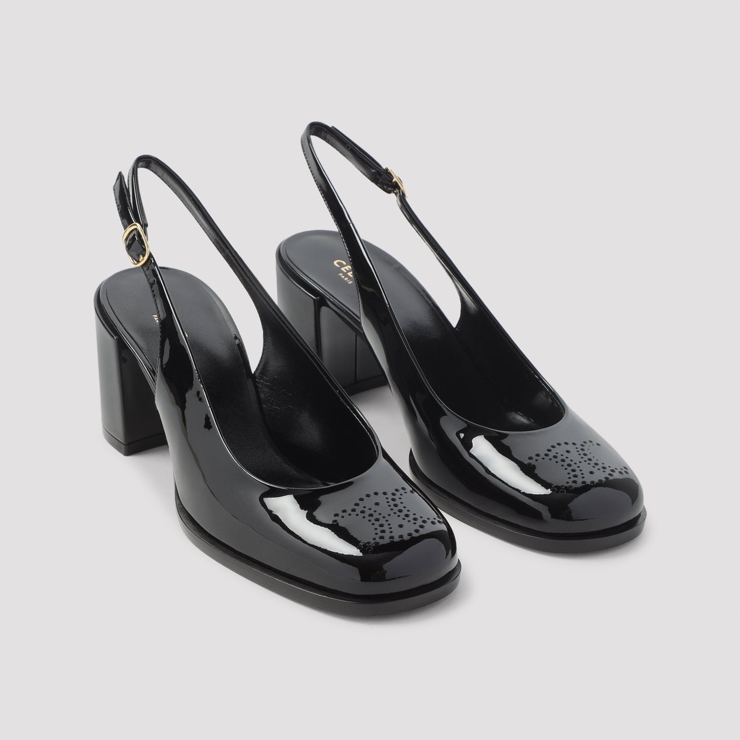 perforated triomphe slingback-image-5