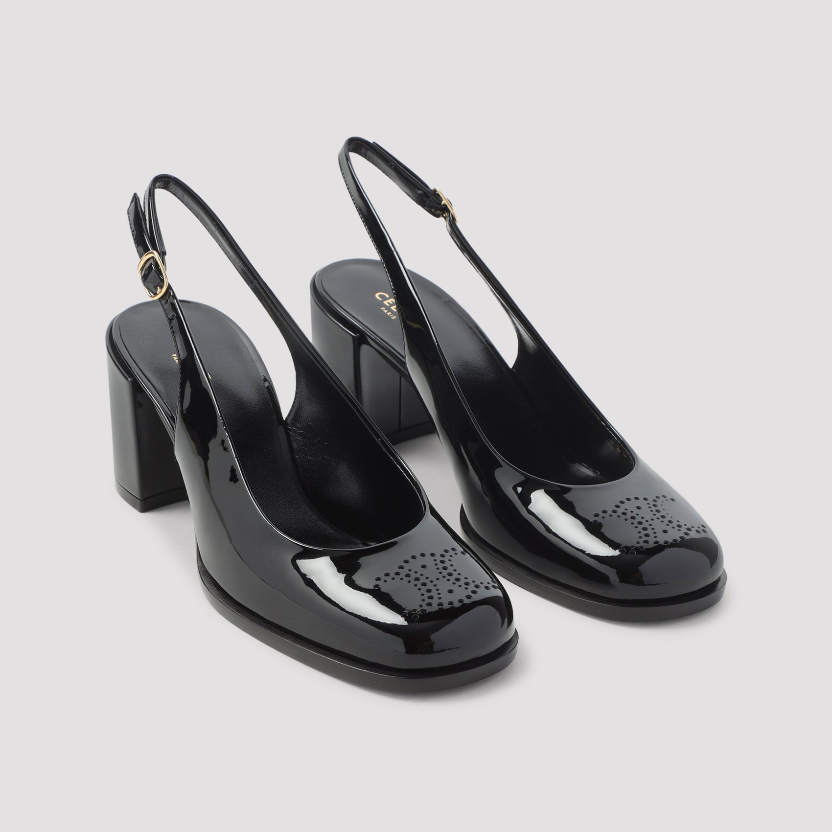 perforated triomphe slingback-image-5