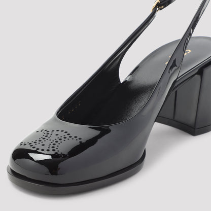 perforated triomphe slingback-image-6