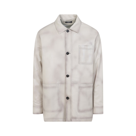 Beige Lamb Leather Jacket