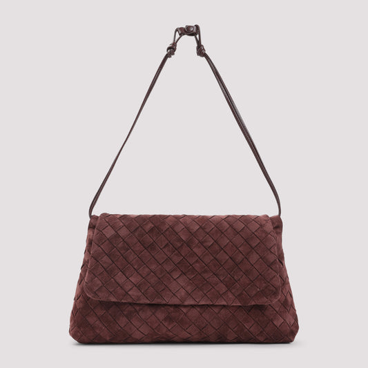 Dark Red Suede Leather Pouch