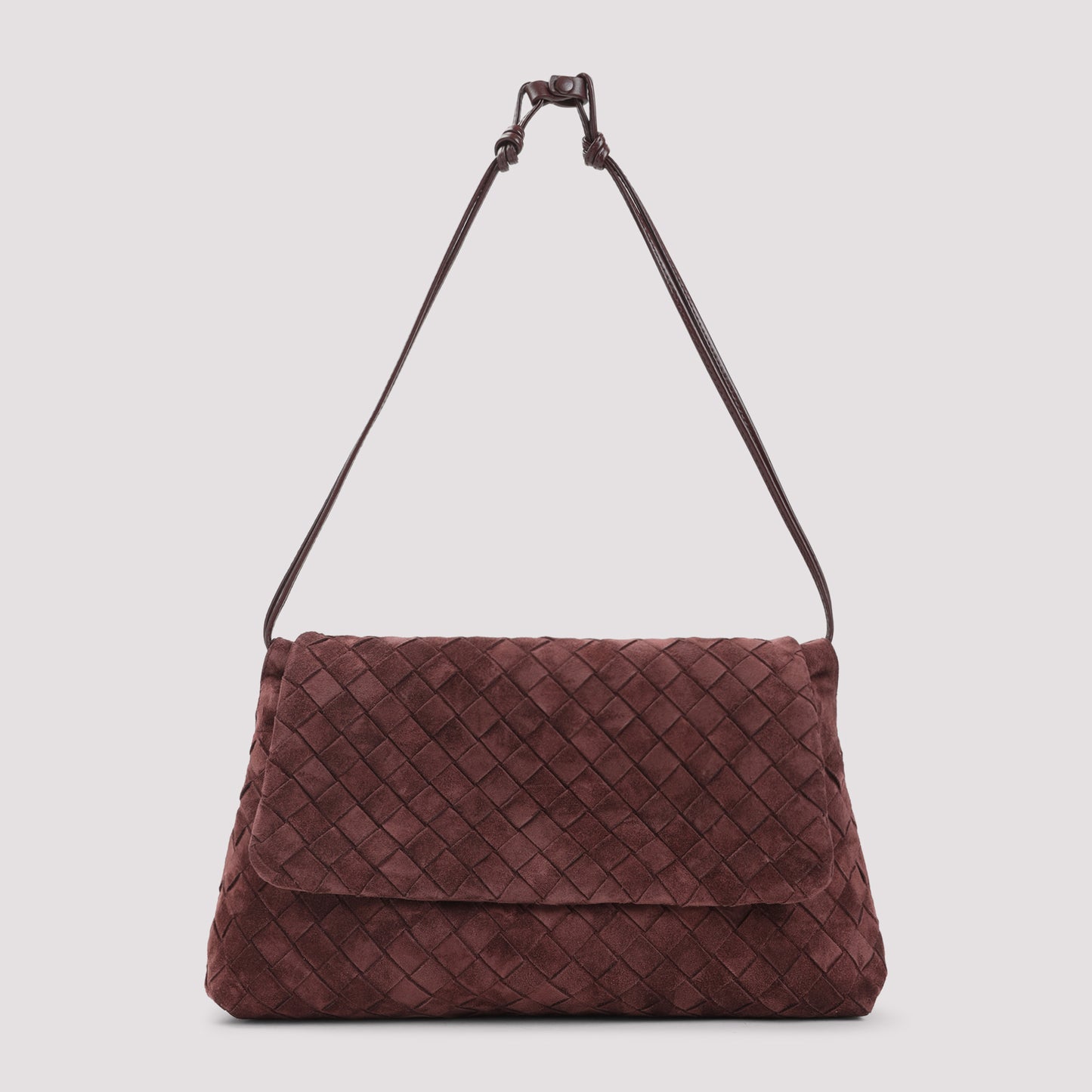 Dark Red Suede Leather Pouch