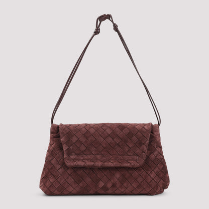 Dark Red Suede Leather Pouch