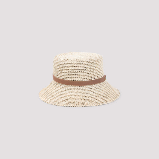 Beige Viscose Hat